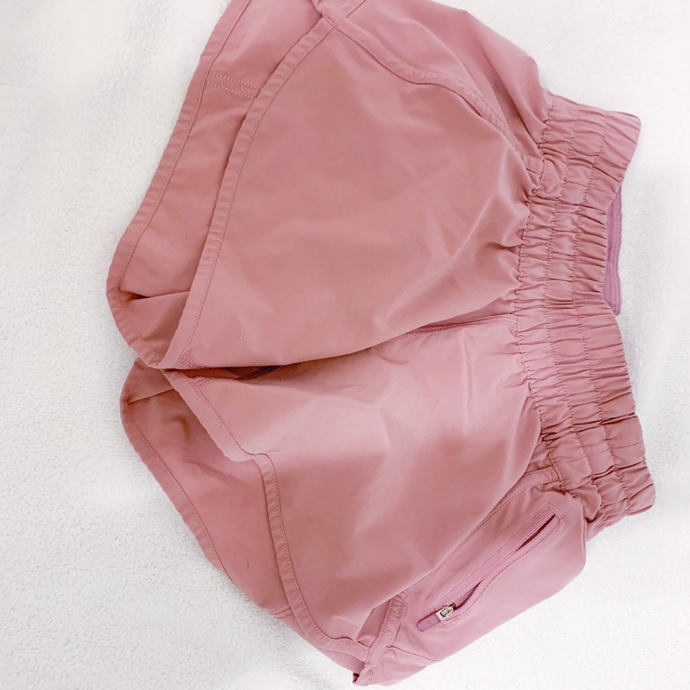 Rose lululemon tracker shorts